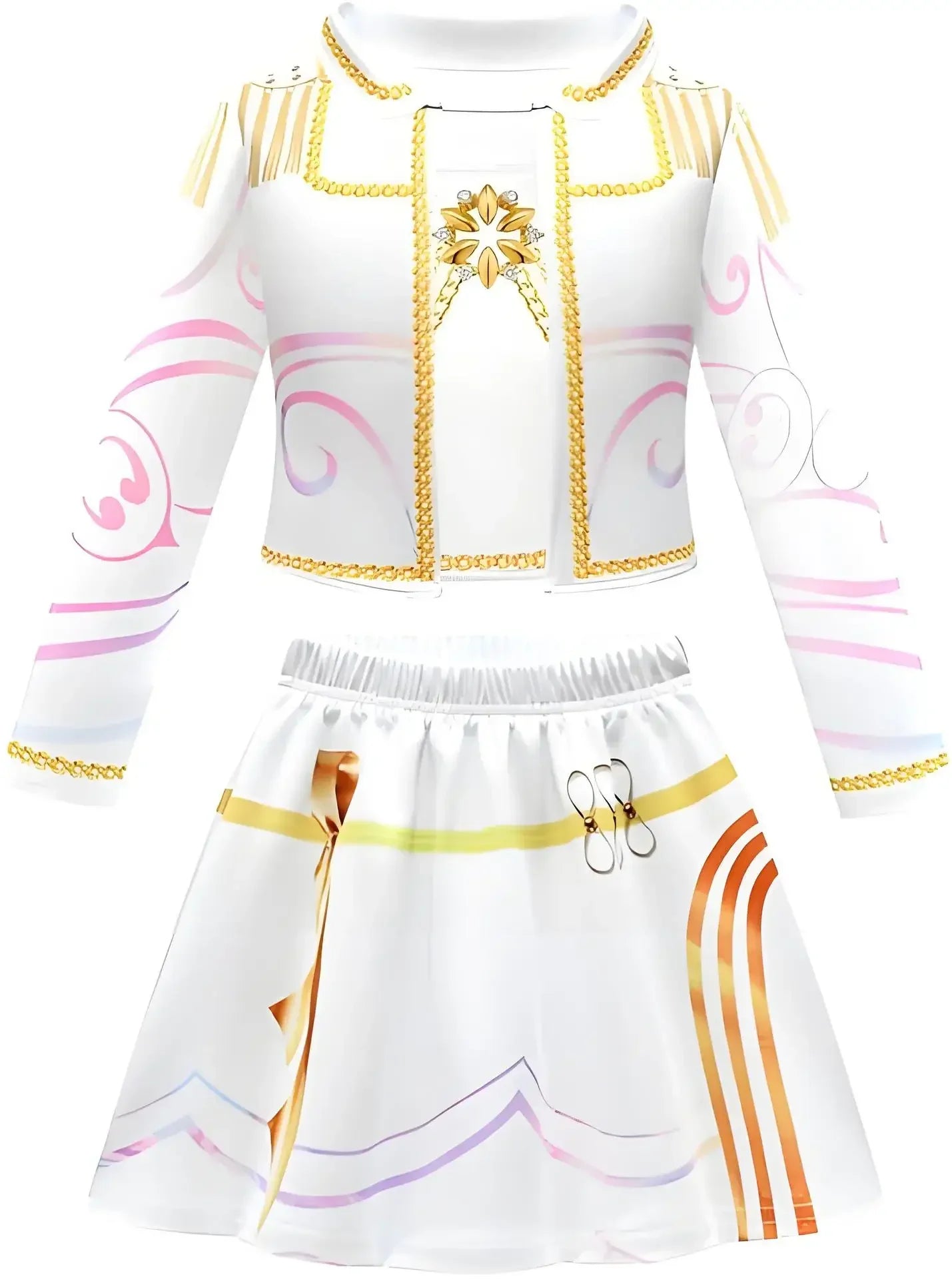 Kids Girls K-pop Rumi Zoey Cosplay Huntrix Costume 3D Print Demon Hunters Mira Stage Costumes Child Halloween Party Clolthes Set