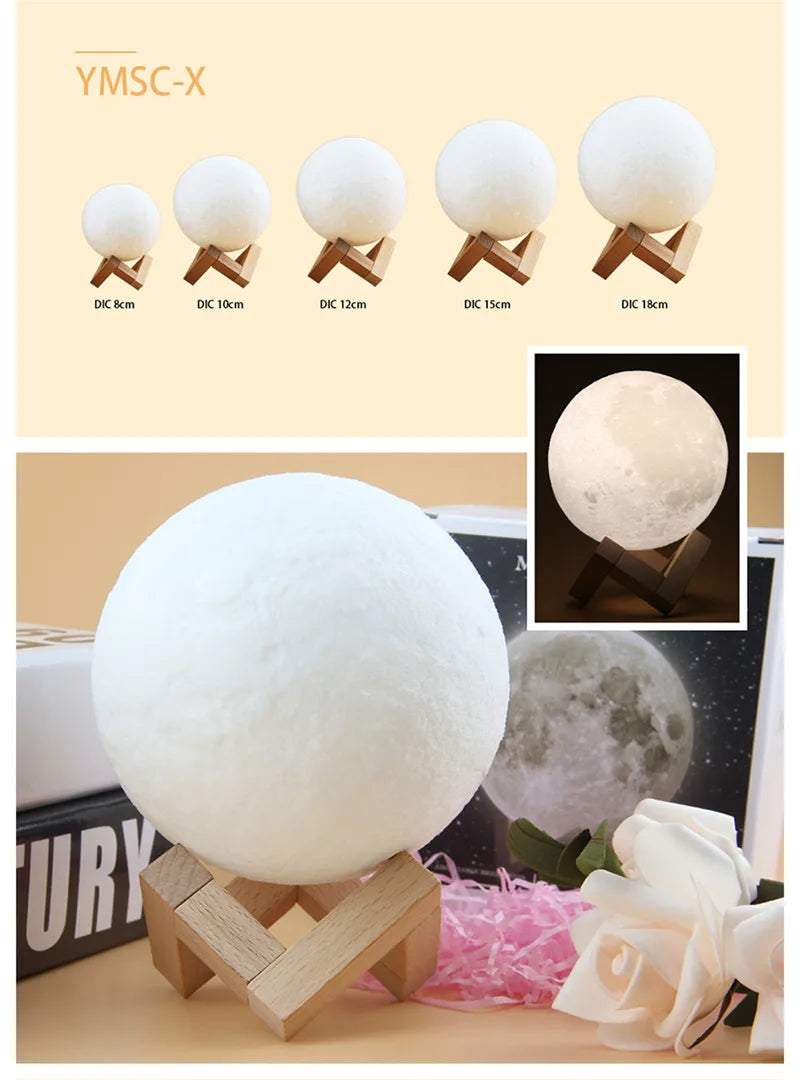 The Satellite on Your Table: Illuminate Your Night with the 3D Moon Lamp
