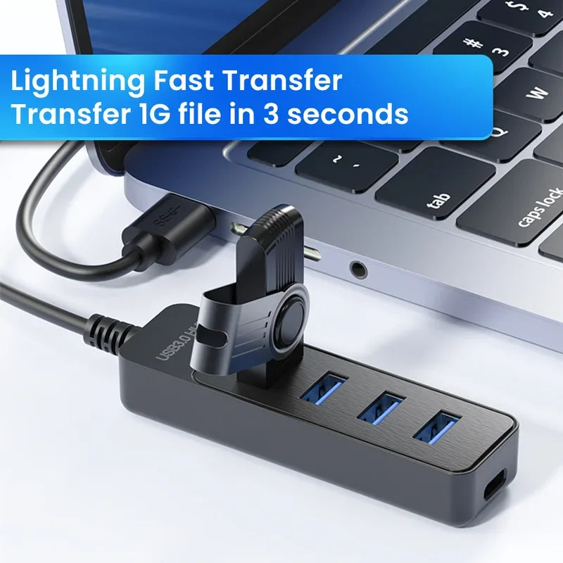 USB 3.0 Power Adapter 4 Port Multi USB Splitter Hub USB Hub 2.0 Type C Hub Multi Extender Accessories