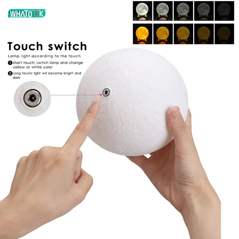 The Satellite on Your Table: Illuminate Your Night with the 3D Moon Lamp