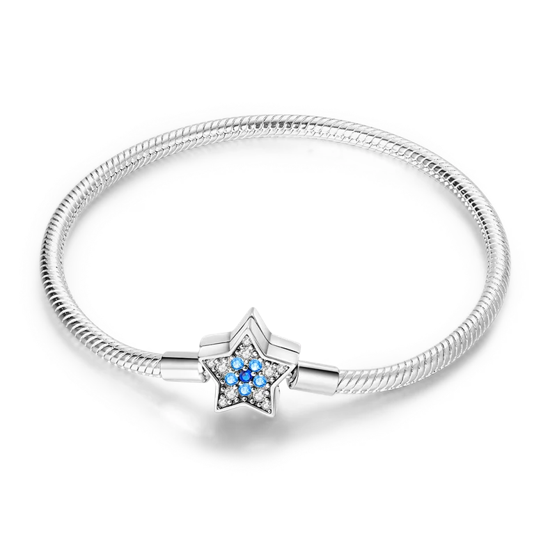 925 Sterling Silver Bracelets 17-20CM Original Leaf Clover Butterfly Heart Bracelet Fit DIY Charms Beads Fashion Women Jewelry