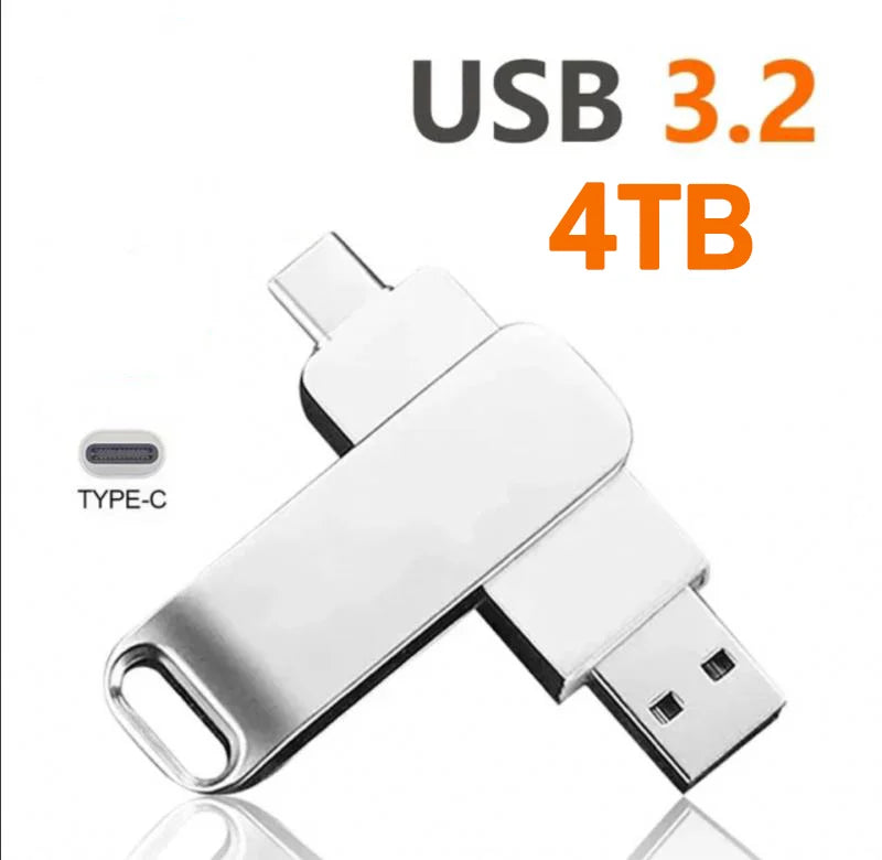 16TB Flash Drives USB 3.2 High Speed USB Transfer Metal Pendrive Memory Card Pendrive Flash Disk Memoria Waterproof Stick