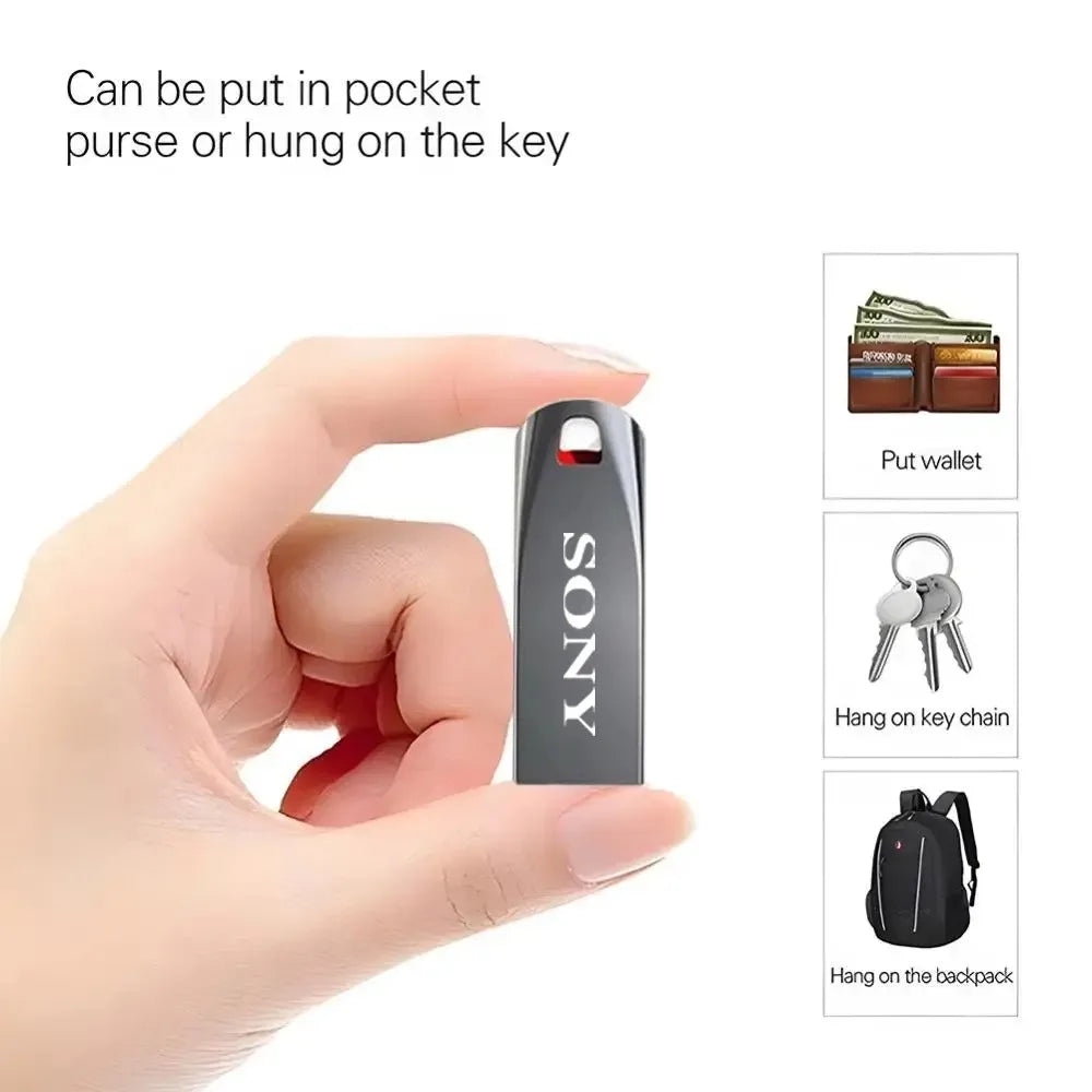 SONY Original 2TB Usb3.0 Flash Drives High Speed Metal Pendrive 1TB 32GB Portable Usb Drive Waterproof Memoria Usb Flash Disk