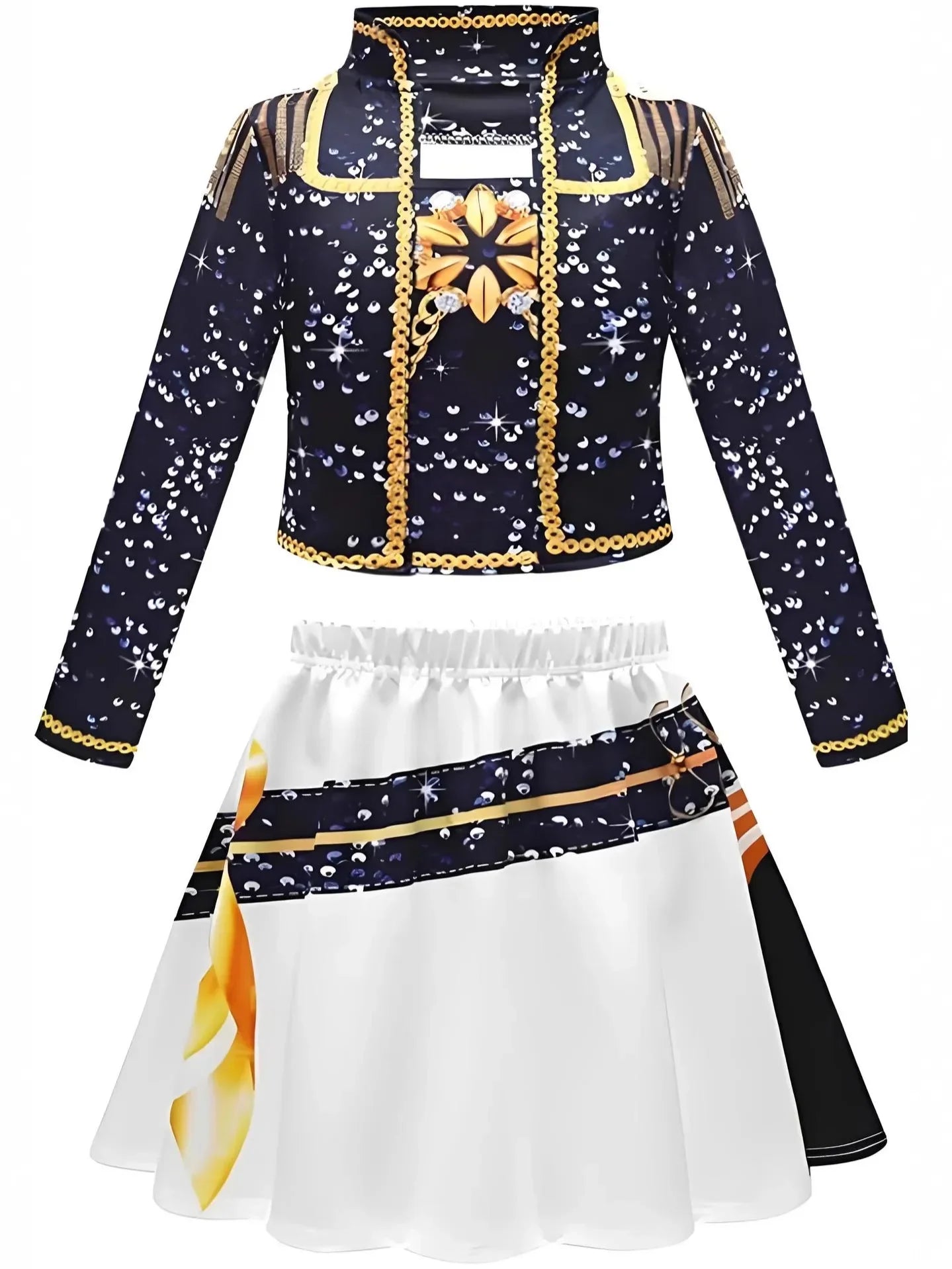 Kids Girls K-pop Rumi Zoey Cosplay Huntrix Costume 3D Print Demon Hunters Mira Stage Costumes Child Halloween Party Clolthes Set