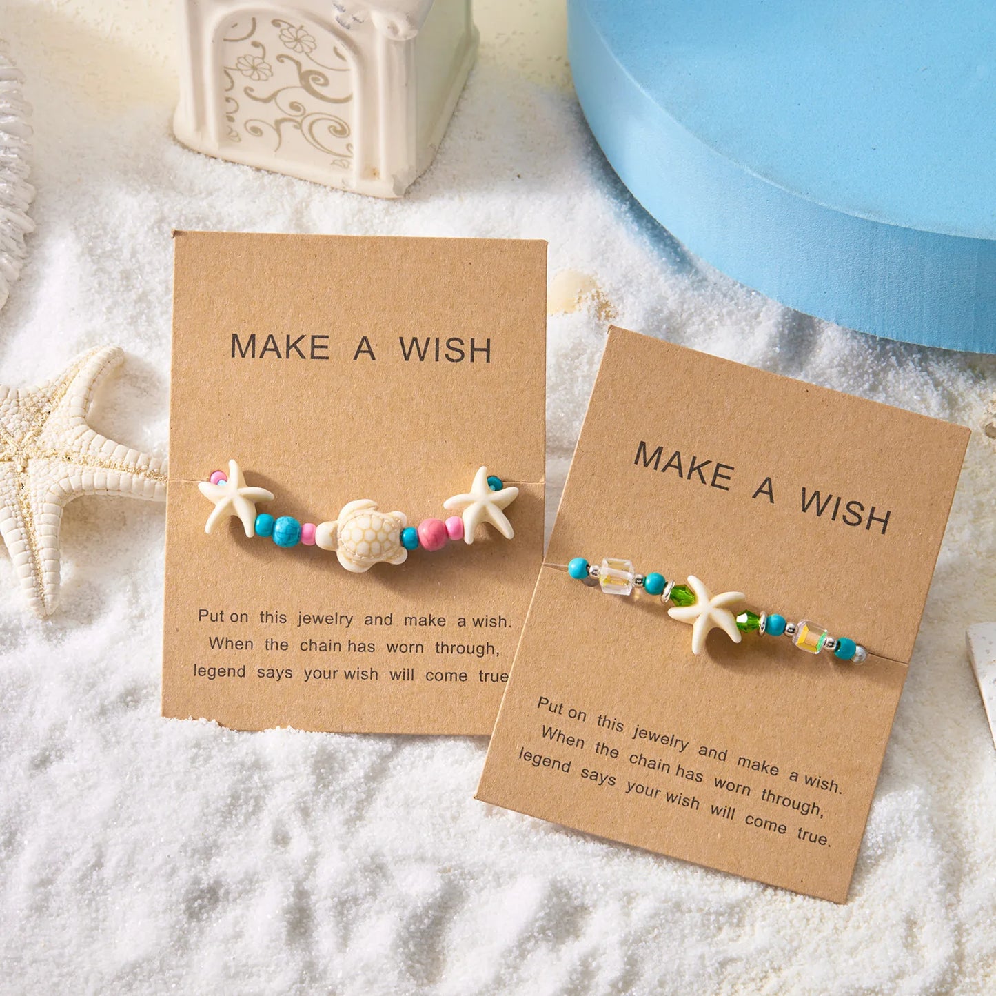 Simple Handmade Braided Shell Bracelets for Women Bohemian Starfish Turtle Adjustable Bracelets Friendship Beach Holiday Jewelry