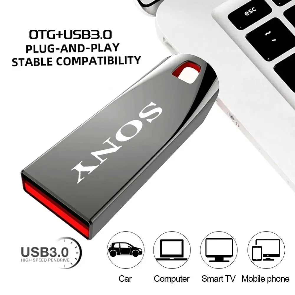 SONY Original 2TB Usb3.0 Flash Drives High Speed Metal Pendrive 1TB 32GB Portable Usb Drive Waterproof Memoria Usb Flash Disk
