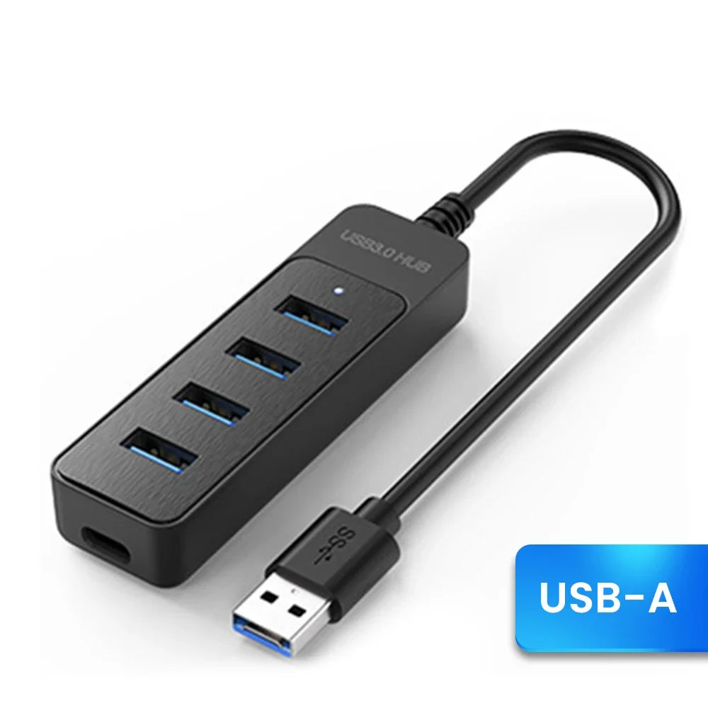 USB 3.0 Power Adapter 4 Port Multi USB Splitter Hub USB Hub 2.0 Type C Hub Multi Extender Accessories
