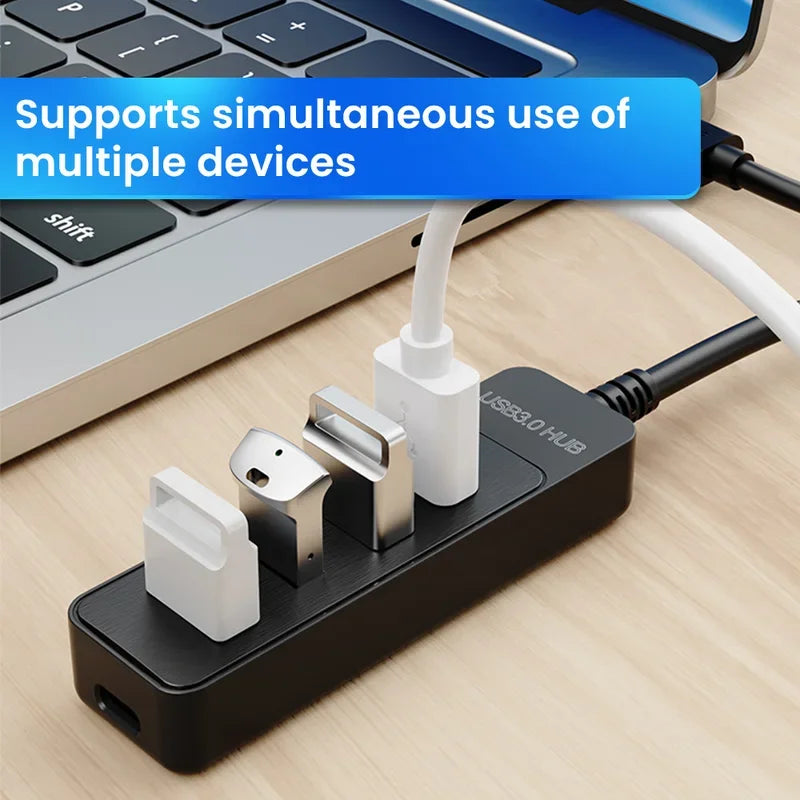 USB 3.0 Power Adapter 4 Port Multi USB Splitter Hub USB Hub 2.0 Type C Hub Multi Extender Accessories
