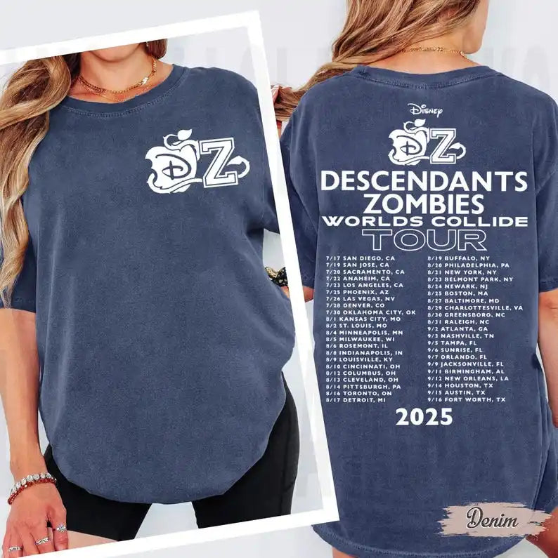Descendants Zombies Worlds Collide Tour Tees Descendant Team Matching Shirt Descendants Zombies Worlds Collide Tour shirt