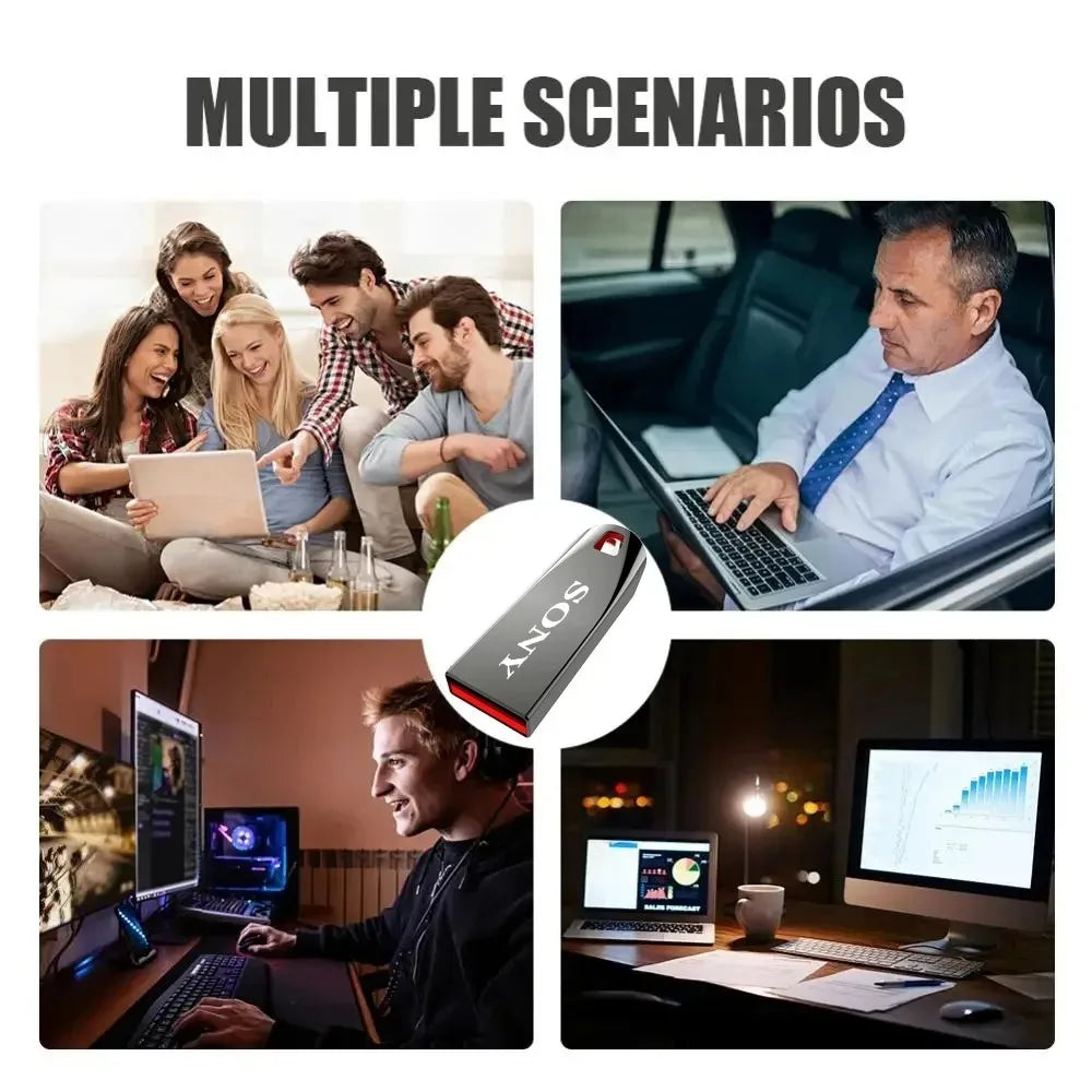 SONY Original 2TB Usb3.0 Flash Drives High Speed Metal Pendrive 1TB 32GB Portable Usb Drive Waterproof Memoria Usb Flash Disk
