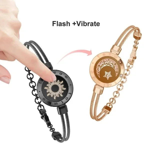 Totwoo luminous and vibrating touch bracelets for long-distance couples