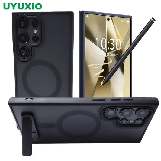 UYUXIO Magnetic Phone Case with Kickstand for Samsung Galaxy
