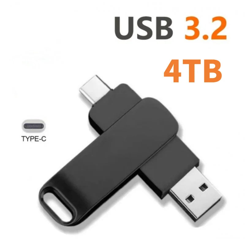 16TB Flash Drives USB 3.2 High Speed USB Transfer Metal Pendrive Memory Card Pendrive Flash Disk Memoria Waterproof Stick