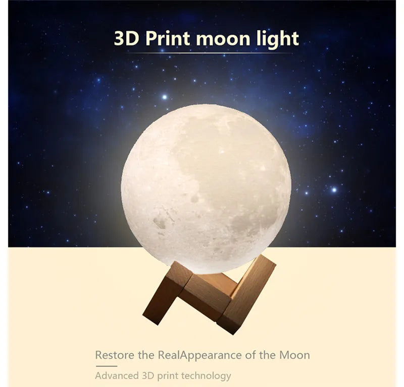 The Satellite on Your Table: Illuminate Your Night with the 3D Moon Lamp