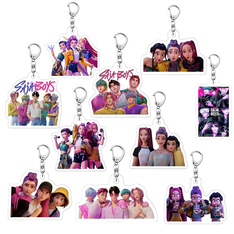 K-pop Demon Hunter keychains