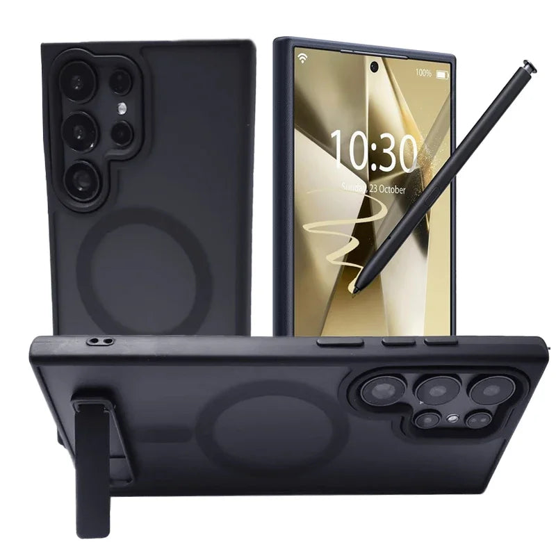 UYUXIO Magnetic Phone Case with Kickstand for Samsung Galaxy