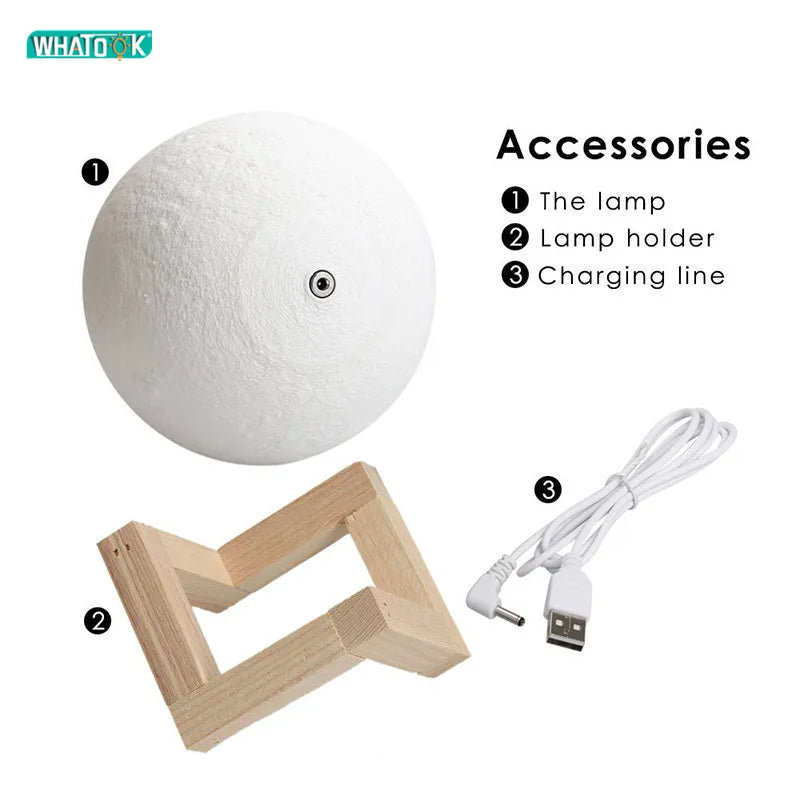 The Satellite on Your Table: Illuminate Your Night with the 3D Moon Lamp